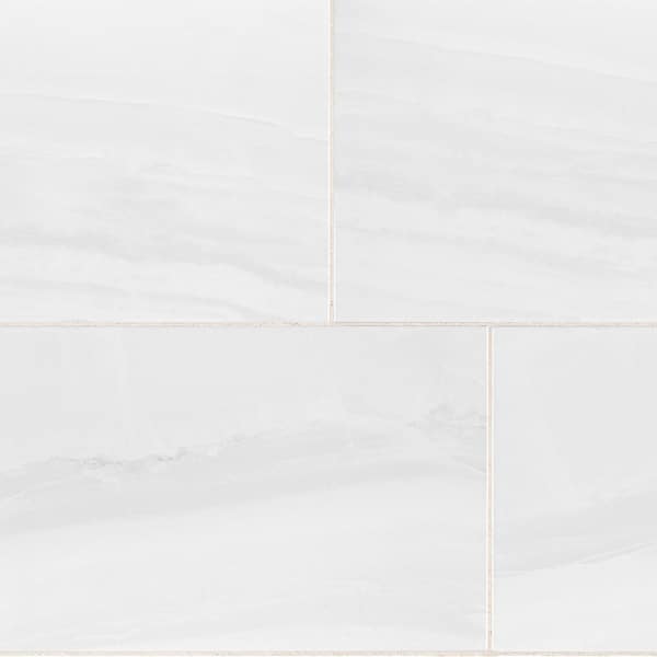 Glossy Rapids White 10 in. x 20 in. Subway Gloss Ceramic Wall Tile (14.80 sq. ft./Case)