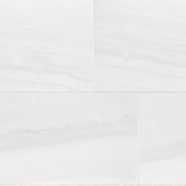 Jeffrey Court Glossy Rapids White 10 in. x 20 in. Subway Gloss Ceramic Wall Tile (1.455 sq. ft. /Each)