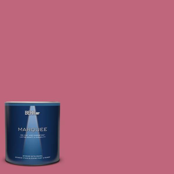 BEHR MARQUEE 1 qt. #120D-4 Mulberry Satin Enamel Interior Paint & Primer