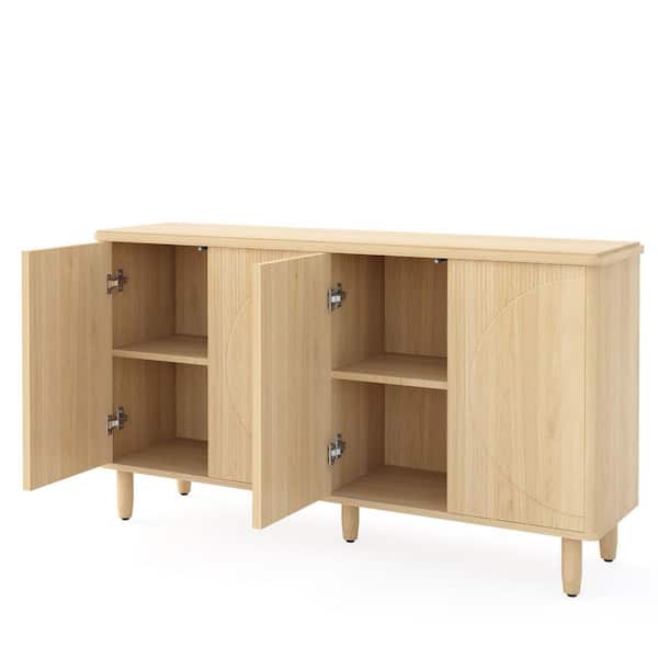 Costway Blue Wooden 36 in. Buffet Sideboard Table Kitchen Costway Blue Wooden 36 in. Buffet Sideboard Table Kitchen