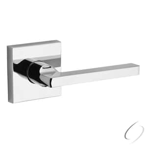 Reserve Square Polished Chrome Universal Hall/Closet Door Handle with Contemporary Square Rose