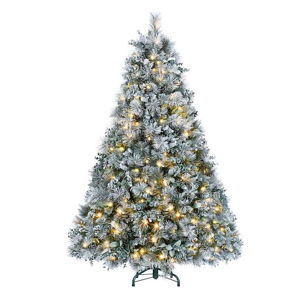 JUJABU 48 in. H Green Artificial Christmas Tree with 150 Warm