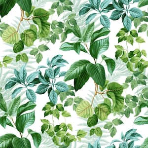 Green Rainforest Leaves Peel and Stick Wallpaper (Covers 28.18 sq. ft.)
