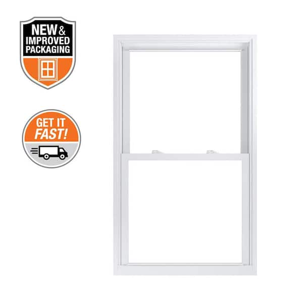 31.75 in. x 53.25 in. 70 Pro Series White Double Hung Low-E Argon Glass Vinyl Replacement Window, Screen Incl