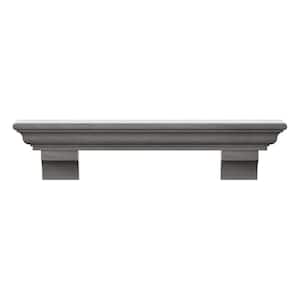 48 in. Traditional Weathered Gray Cap-Shelf Mantel