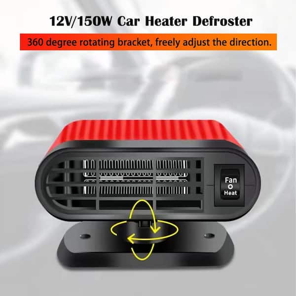 Portable Car Heater, 12v 150w Car Heater 2 In 1 Car Heater Defroster For  Car Windshield Fan Heater Defroster, Plug Into Cigarette Lighter