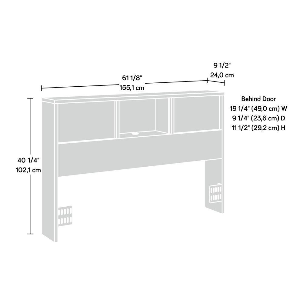 Pacific Maple Full-Queen Bookcase Headboard with Storage