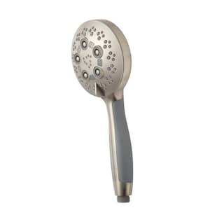 5-Spray 4.5 in. Single Wall Mount Handheld Adjustable Shower Head in Brushed Nickel