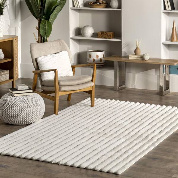 nuLOOM White 5 ft. x 8 ft. Area Rug HJWR03A508 The Home Depot