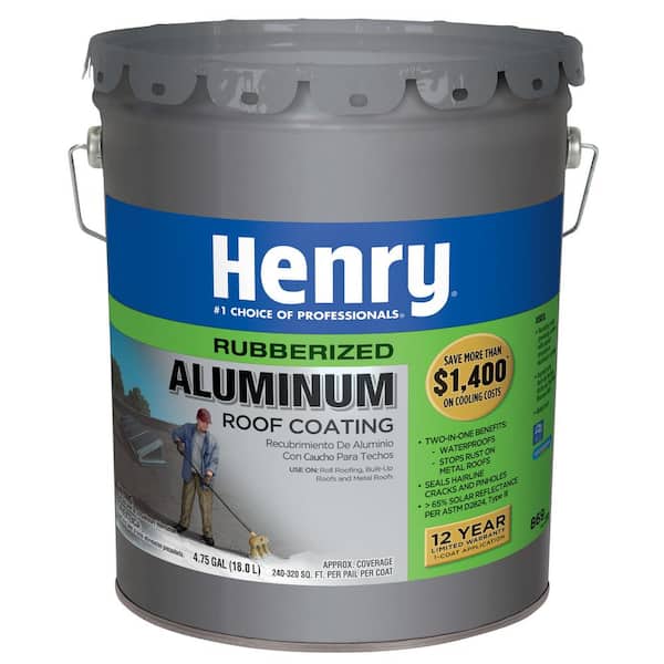 Henry 869 Rubberized Aluminum Reflective Roof Coating 4.75 gal. (24-Piece)
