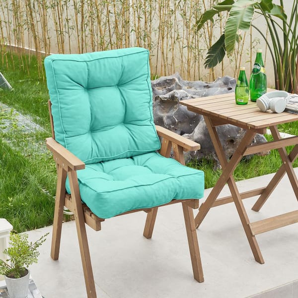 Set of 2 Dining Chair Seat Pads Tie-on Dining Chair Cushions 100% Cotton  Machine Washable Garden Alfresco Furniture Cushions 