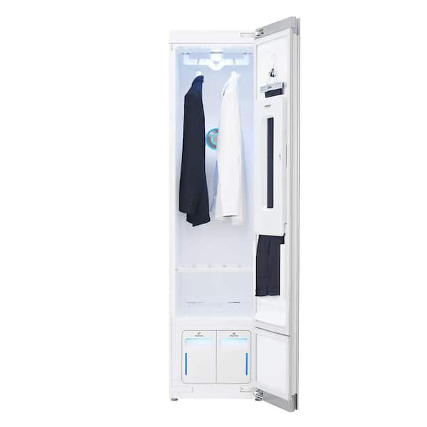 LG Styler SMART Steam Closet TrueSteam S3WFBN Home in White The with and Moving Hangers Technology Depot 