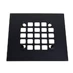 Oatey 4-1/4-in Snap-Tite Square Matte Black Strainer in the Shower Drains  department at