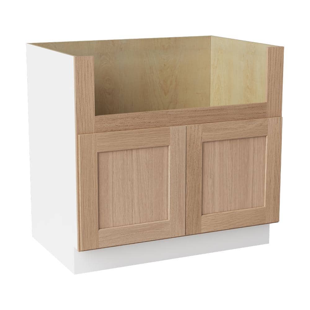 36 in. W x 24 in. D x 34.5 in. H Ready to Assemble Solid Wood Shaker Farm Sink Base Kitchen Cabinet in Oak price history on PriceWatchPro
