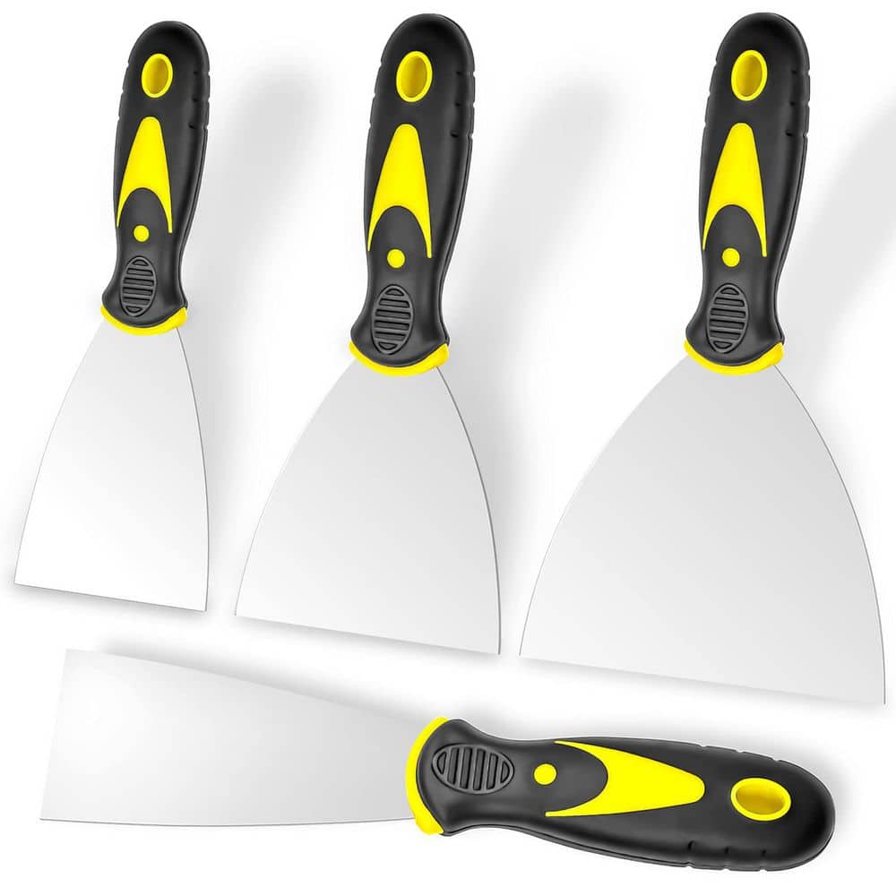 8 in. Stainless Steel Taping Knife Tool, Paint Scraper Set for Repairing Dr