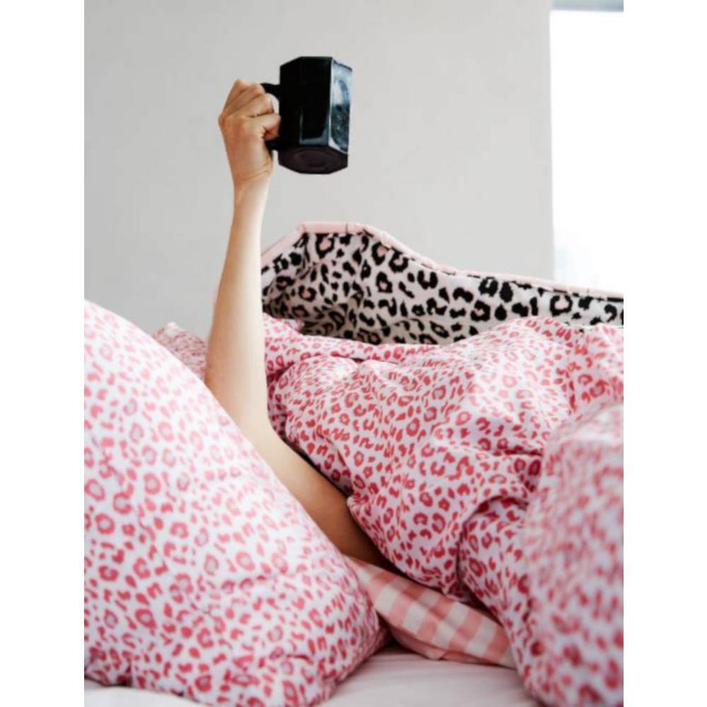Twin XL Pink Leopard Microfiber Sheet Set
