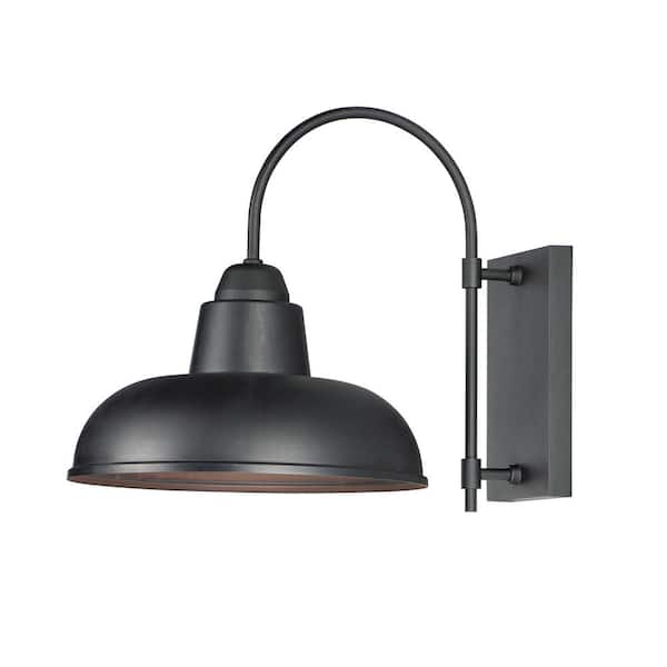 Maxim Lighting Industrial 1-Light Black Outdoor Hardwired Wall Sconce