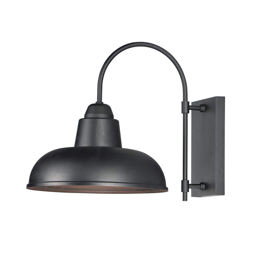Industrial 1-Light Black Outdoor Hardwired Wall Sconce price history on PriceWatchPro