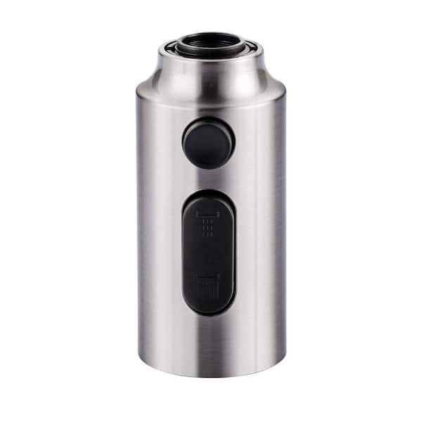 3-Function Kitchen Faucet Spray Head Replacement in Brushed Nickel