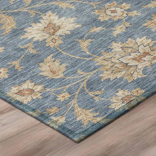 Chantille Machine Washable Indoor/Outdoor Abstract ACN3132 Denim 2 ft. x 3 ft. Accent Rug