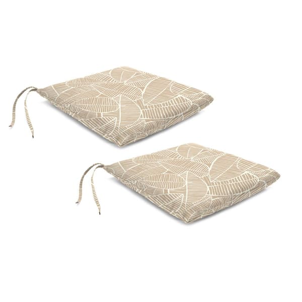 19 in. L x 18 in. W x 3 in. T Rectangular Outdoor Seat Cushion in Loric Biscotti (2-Pack)