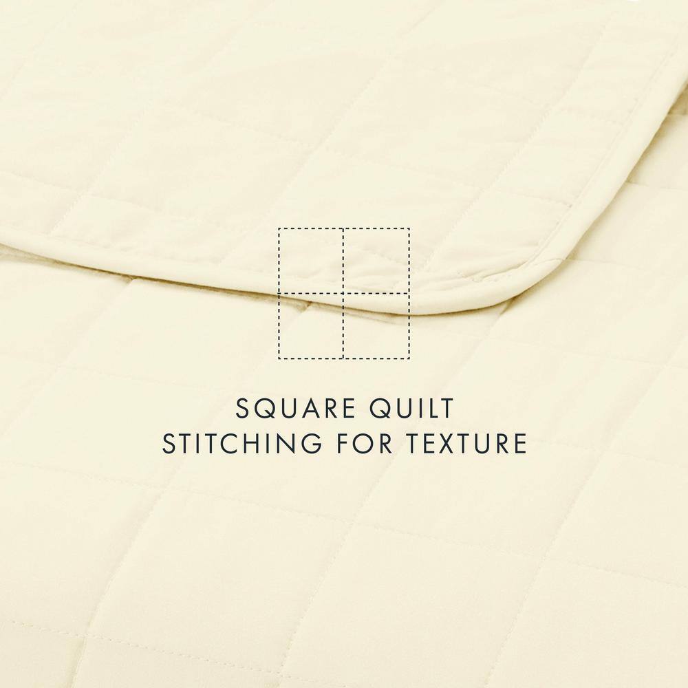 Yellow Twin Microfiber Quilt Set with Pillow Sham