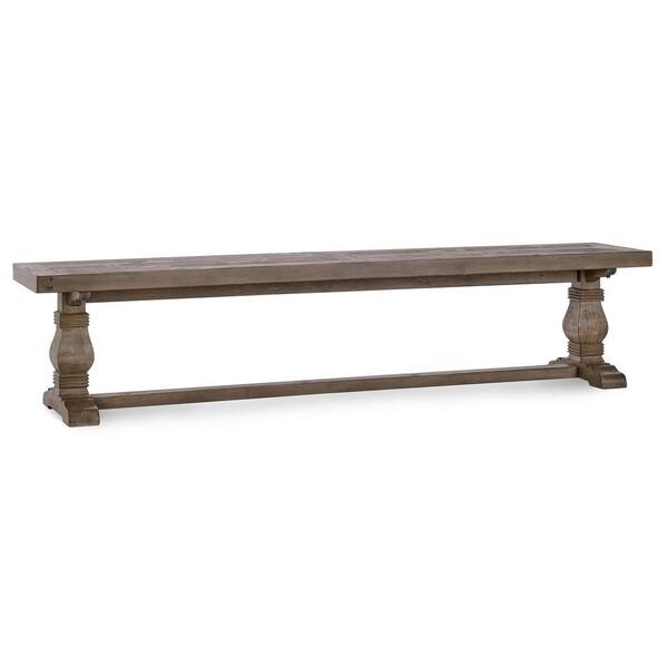 Fidelma 83 in. Farmhouse Distressed Brown Bench