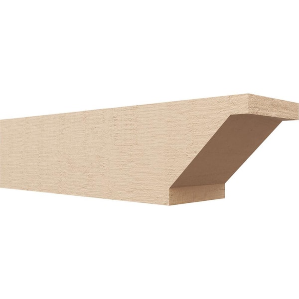 Ekena Millwork 6-in. x 6-in. x 24-in. Burlington Woodgrain, Primed Tan Timberthane Polyurethane Rafter Tail Brace