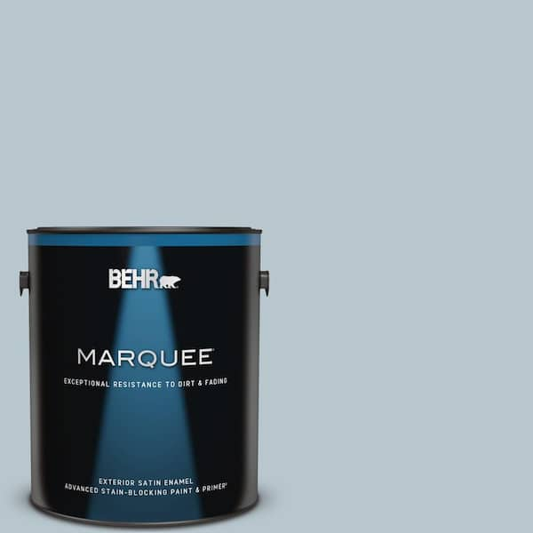 BEHR MARQUEE 1 gal. #560E-3 Silver Strand Satin Enamel Exterior Paint & Primer