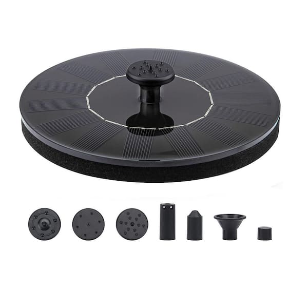 Solar Fountain Pump 1.5 W Upgraded Submersible Water Fountain Panel Kit Bird Bath Small Pond Garden Lawn Eco-Friendly