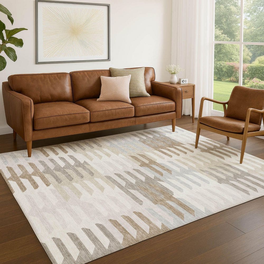 Chantille Machine Washable Indoor/Outdoor Abstract ACN2328 Ivory 5 ft. x 7 ft. 6 in. Area Rug price history on PriceWatchPro