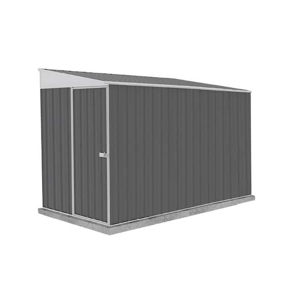 ABSCO Durango 5 ft. W x 10 ft. D Metal Bike Shed in Woodland Gray SNAPTiTE Assembly System (49 sq. ft.)