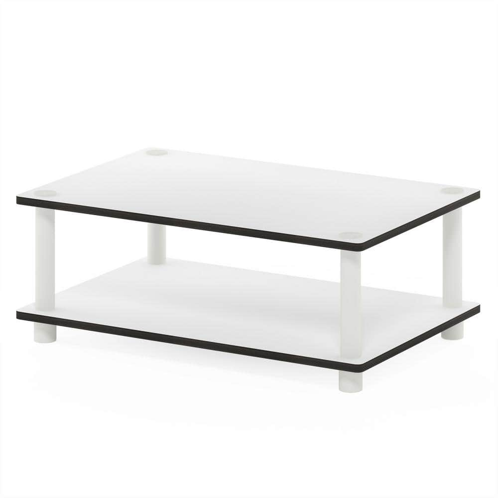 Furinno Just White 2-Tier Coffee Table 11172WH(EX)/WH - The Home Depot