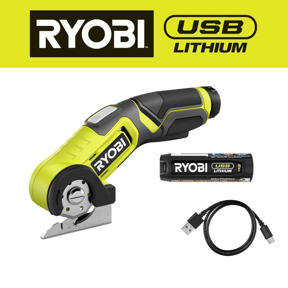 Forge blok overraskende RYOBI USB Lithium Power Cutter Kit with 2.0 Ah USB Lithium Battery and  Charging Cable FVC51K - The Home Depot