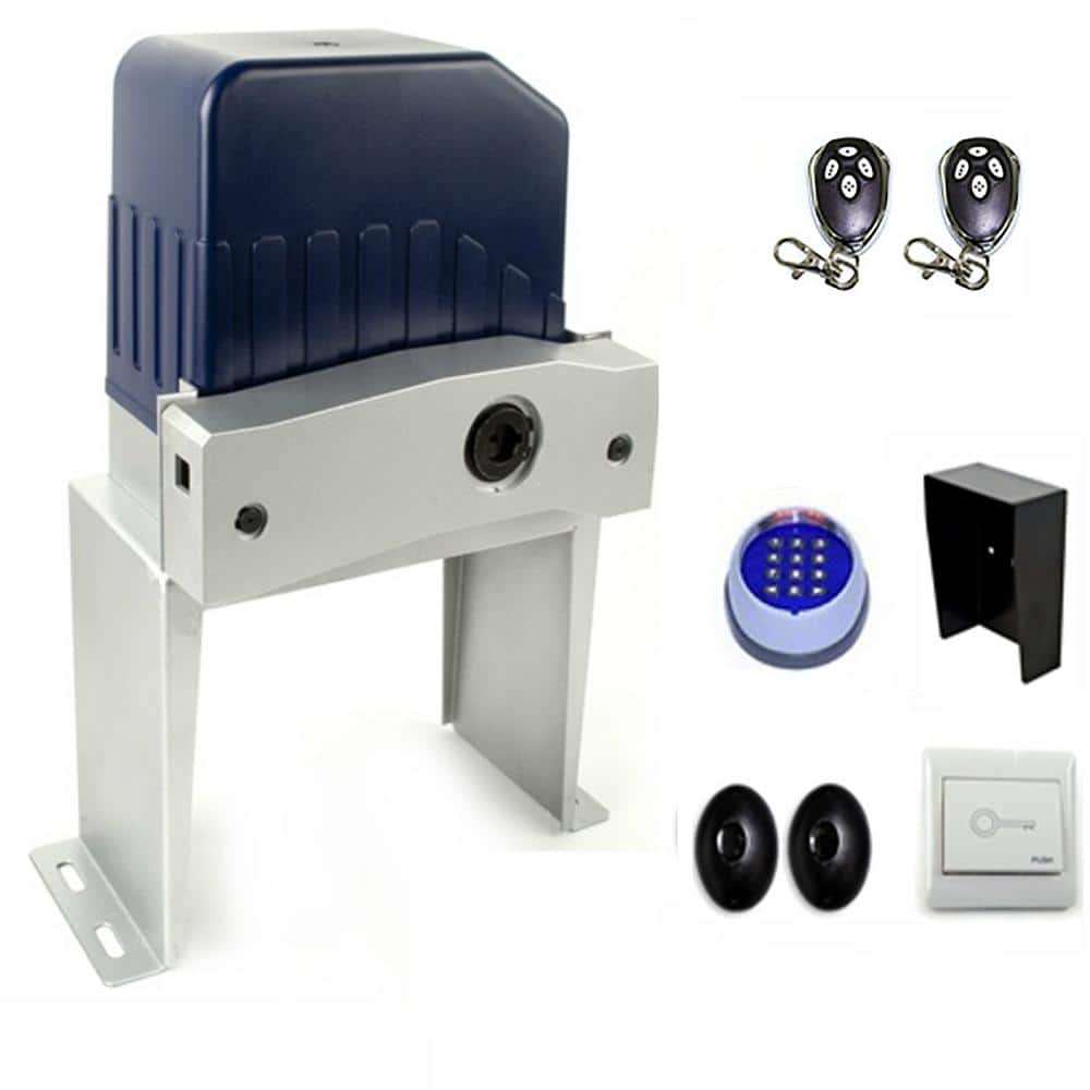 Black Steel Arched Sliding Driveway Gate with Gate Opener