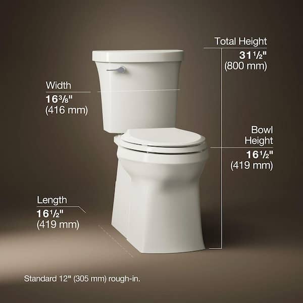 KOHLER Valiant 12 in. Rough In 2-Piece 1.28 GPF Single Flush