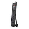 Commercial Electric 8 ft. 6-Outlet Surge Protector with 45 Degree Flat Angle Plug, Black YLPT-43B