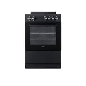 24 in. 4 Element Slide-in Electric Range with Convection in Black