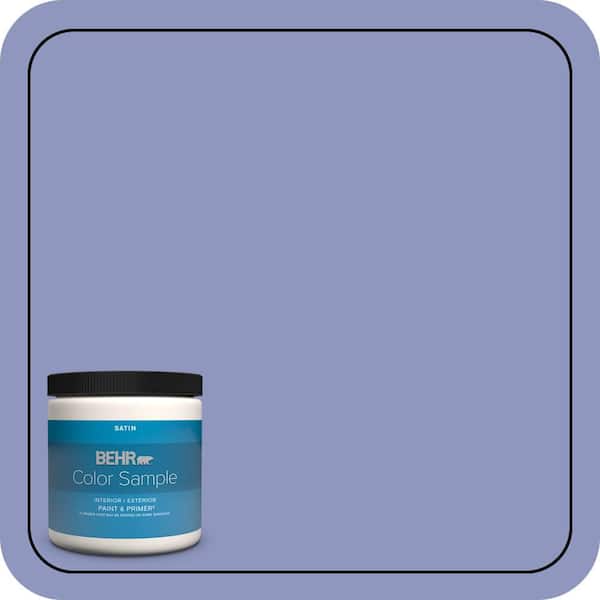 BEHR PREMIUM PLUS 8 oz. #610B-4 Intuitive Satin Enamel Interior/Exterior Paint & Primer Color Sample