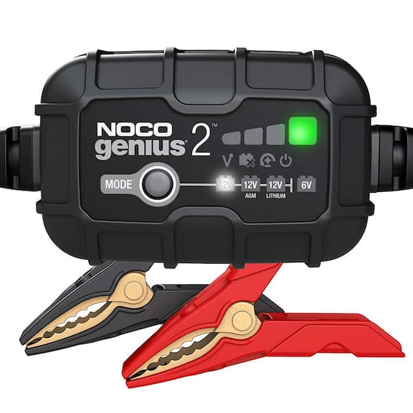 NOCO GENIUS GENIUS2, 2-Amp Direct-Mount Onboard, 12V Charger, Maintainer, and Battery Desulfator with Temperature Compensation