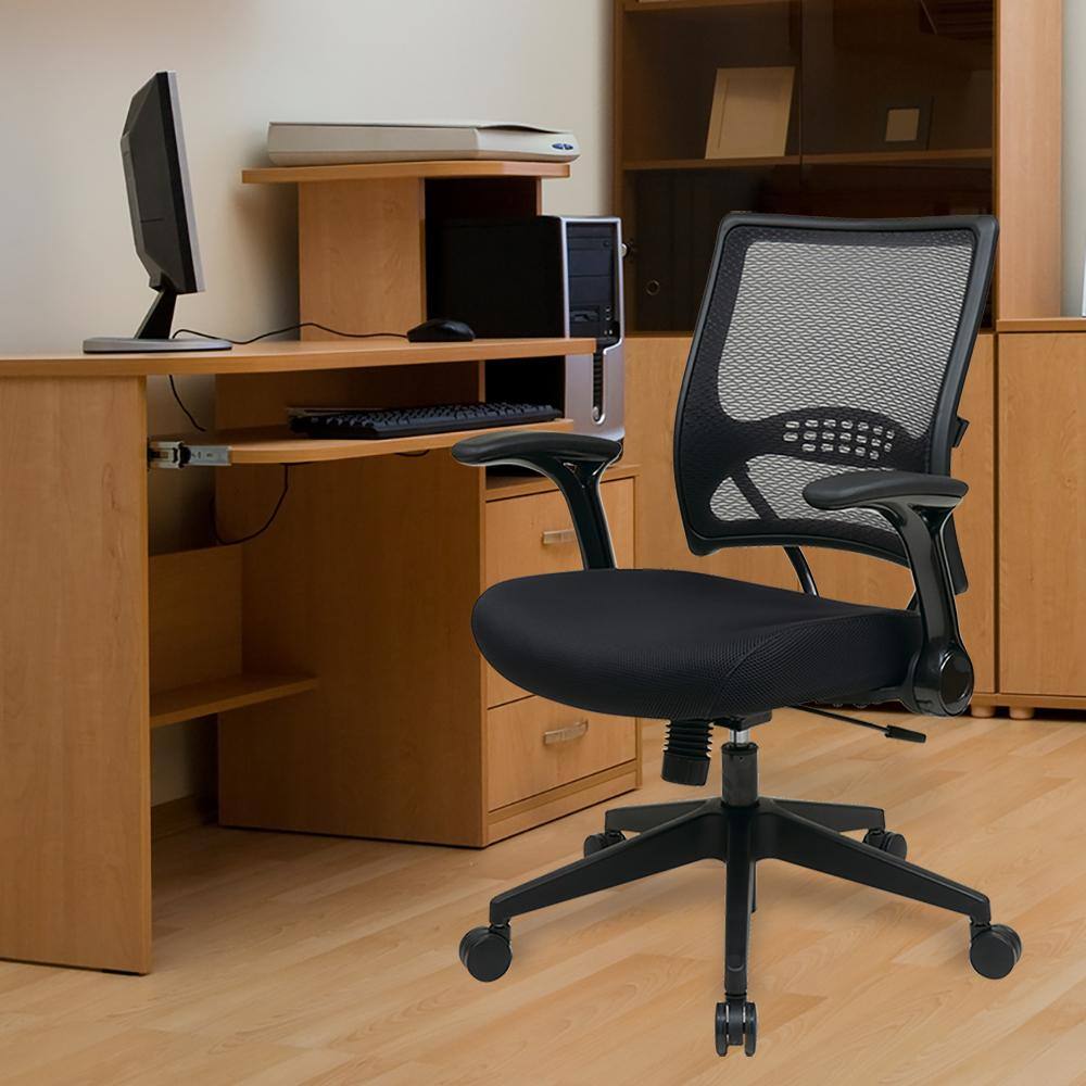 Black Mesh Executive Swivel Office Chair with Adjustable Arms
