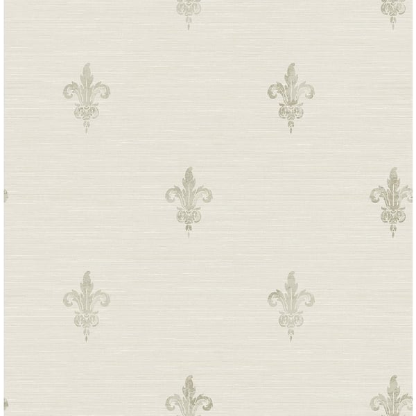 CASA MIA French Lily Beige Paper Non Pasted Strippable Wallpaper Roll (Cover 56.05 sq. ft.)