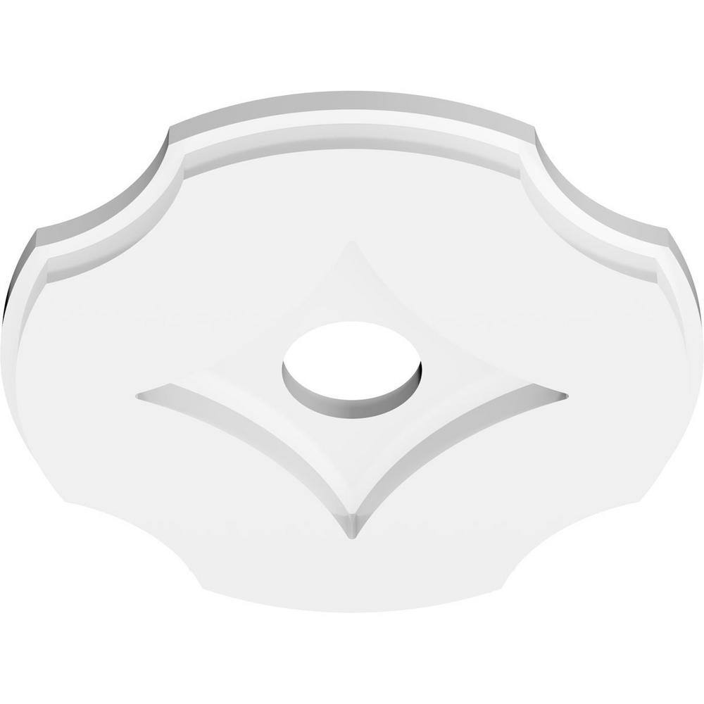 10" White PVC Contemporary Ceiling Medallion