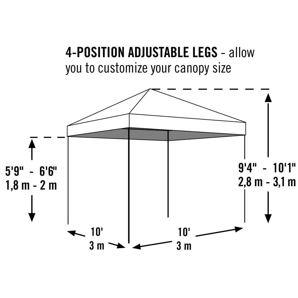 Purple 10 Ft. x 10 Ft. Steel Frame Pop-Up Canopy with Polyester Cover