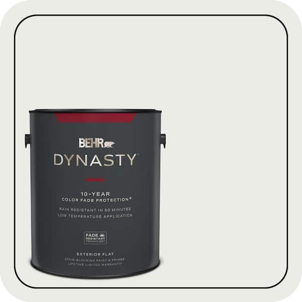 BEHR DYNASTY 1 gal. #52 White Flat Exterior Stain-Blocking Paint & Primer
