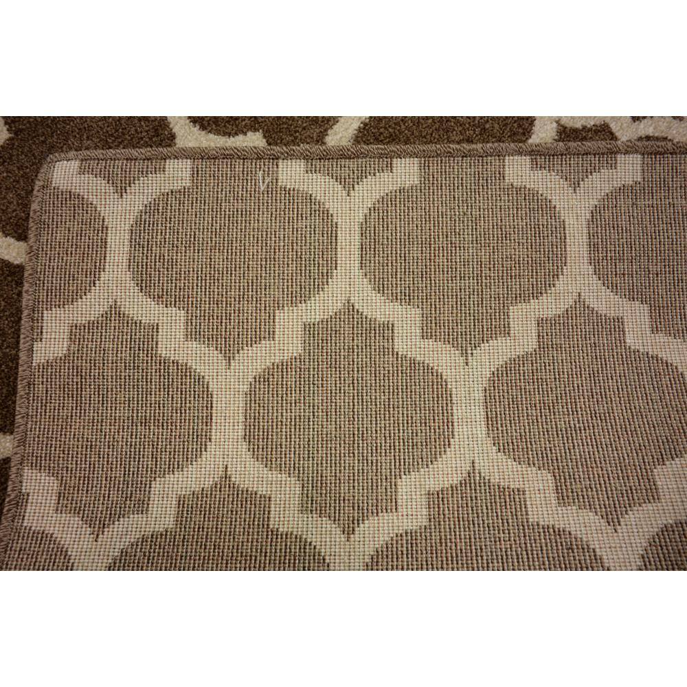 Elegant Brown Trellis Rectangular Indoor Area Rug