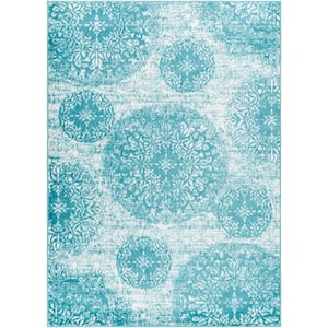 Monte Carlo Blue Ombre 7 ft. x 9 ft. Indoor Area Rug