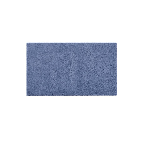 MADISON PARK Signature Marshmallow Blue 24 in. x 40 in. Bath Mat