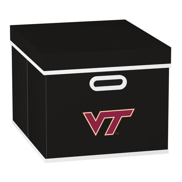 MyOwnersBox College STACKITS Virginia Tech University 12 in. x 10 in. x 15 in. Stackable Black Fabric Storage Cube