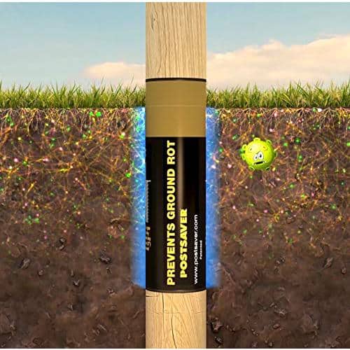 Postsaver Rot Protection Post Sleeve 4.125-in Black/Green Composite Post Sleeve For Wood Fence 10-Pack